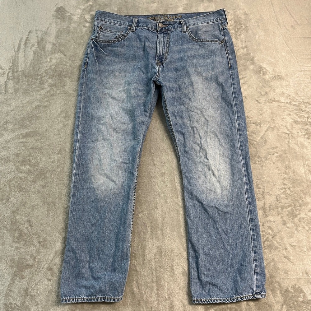 American Eagle Outfitters Mens Classic Bootcut Blue Denim Jeans 36x30 Med Wash